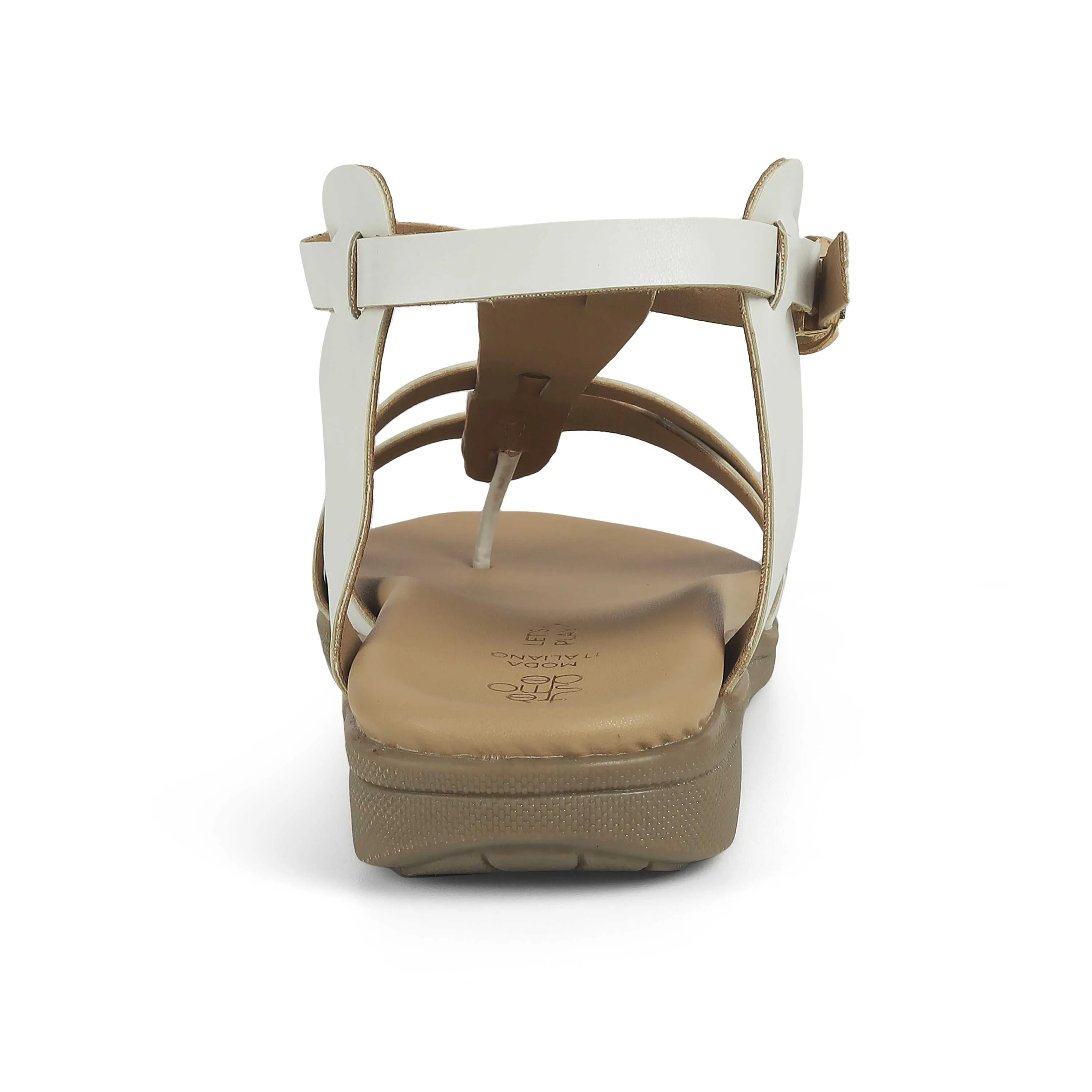 Tresmode Saglad White Women's Casual Platform Flats