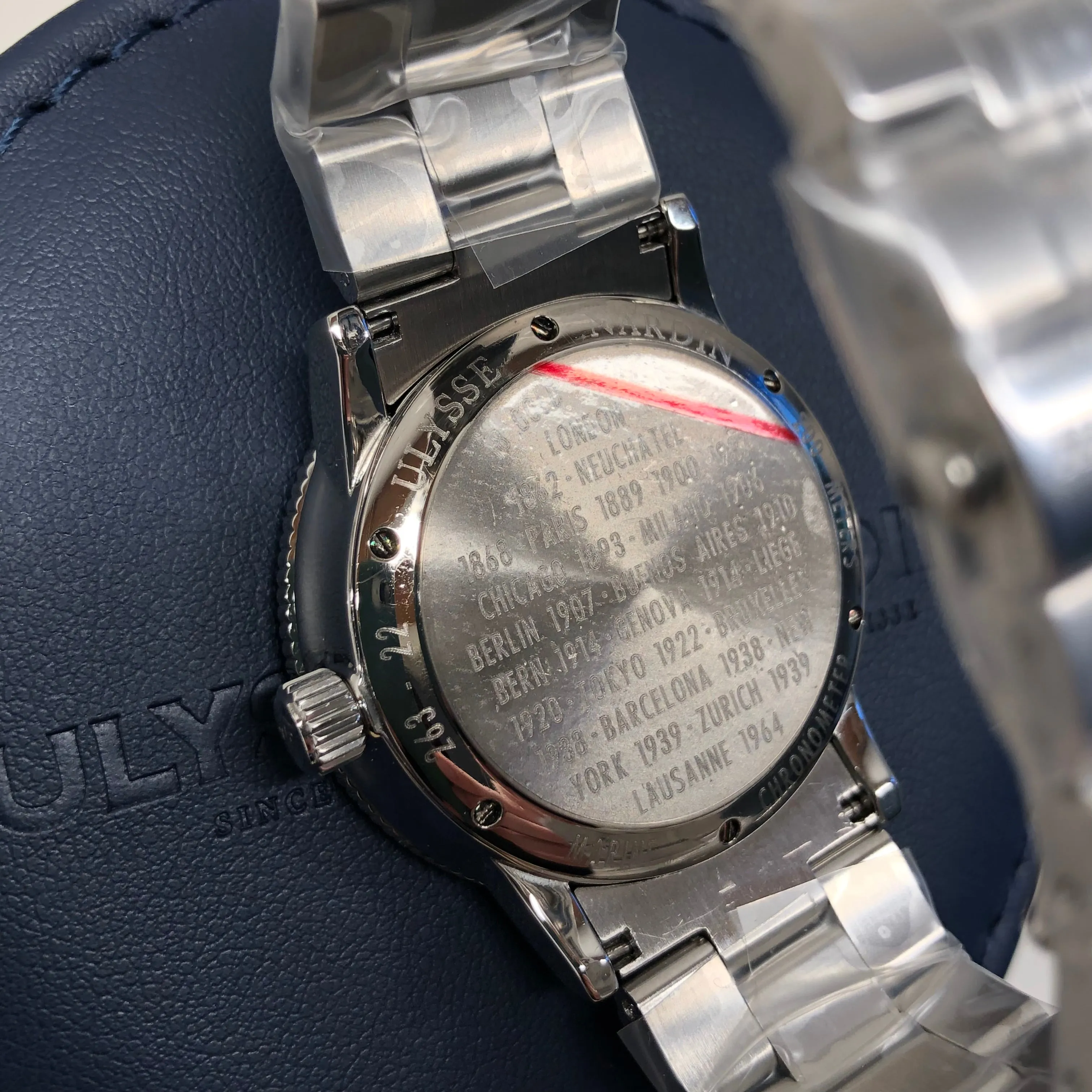 Ulysse Nardin Marine Chronometer 1846 T-263-22 Silver Dial Automatic 38mm Wristwatch with Service Papers