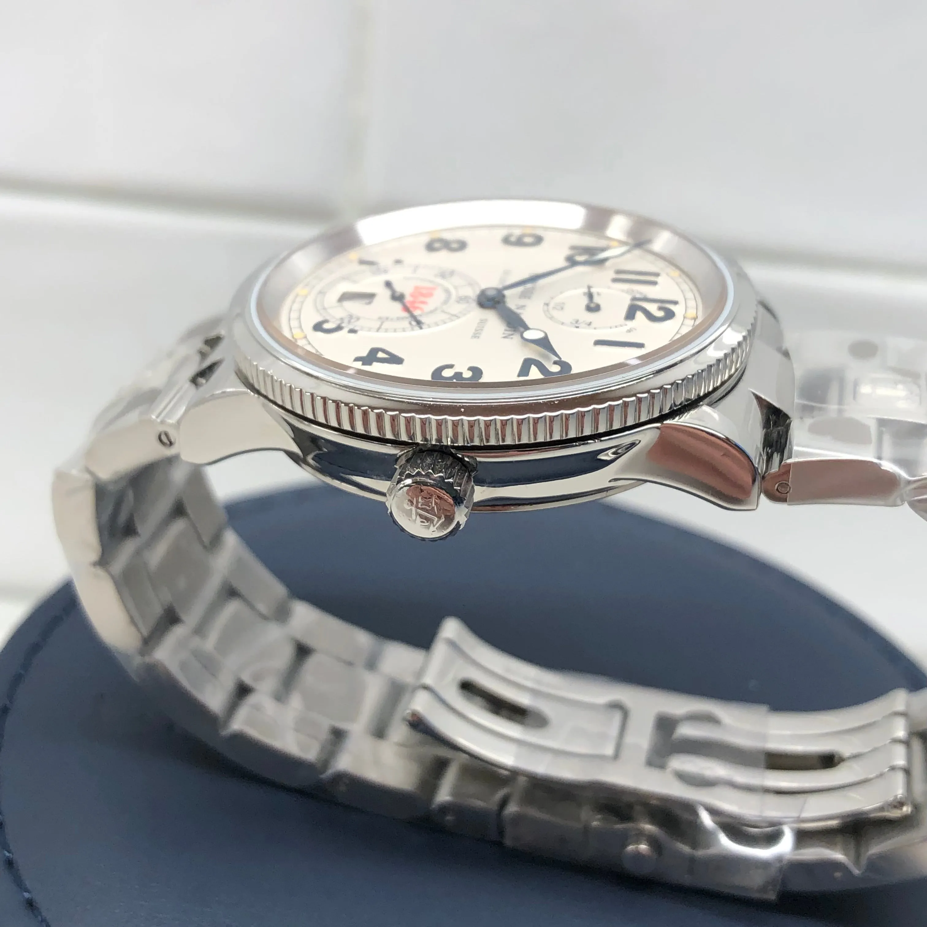 Ulysse Nardin Marine Chronometer 1846 T-263-22 Silver Dial Automatic 38mm Wristwatch with Service Papers