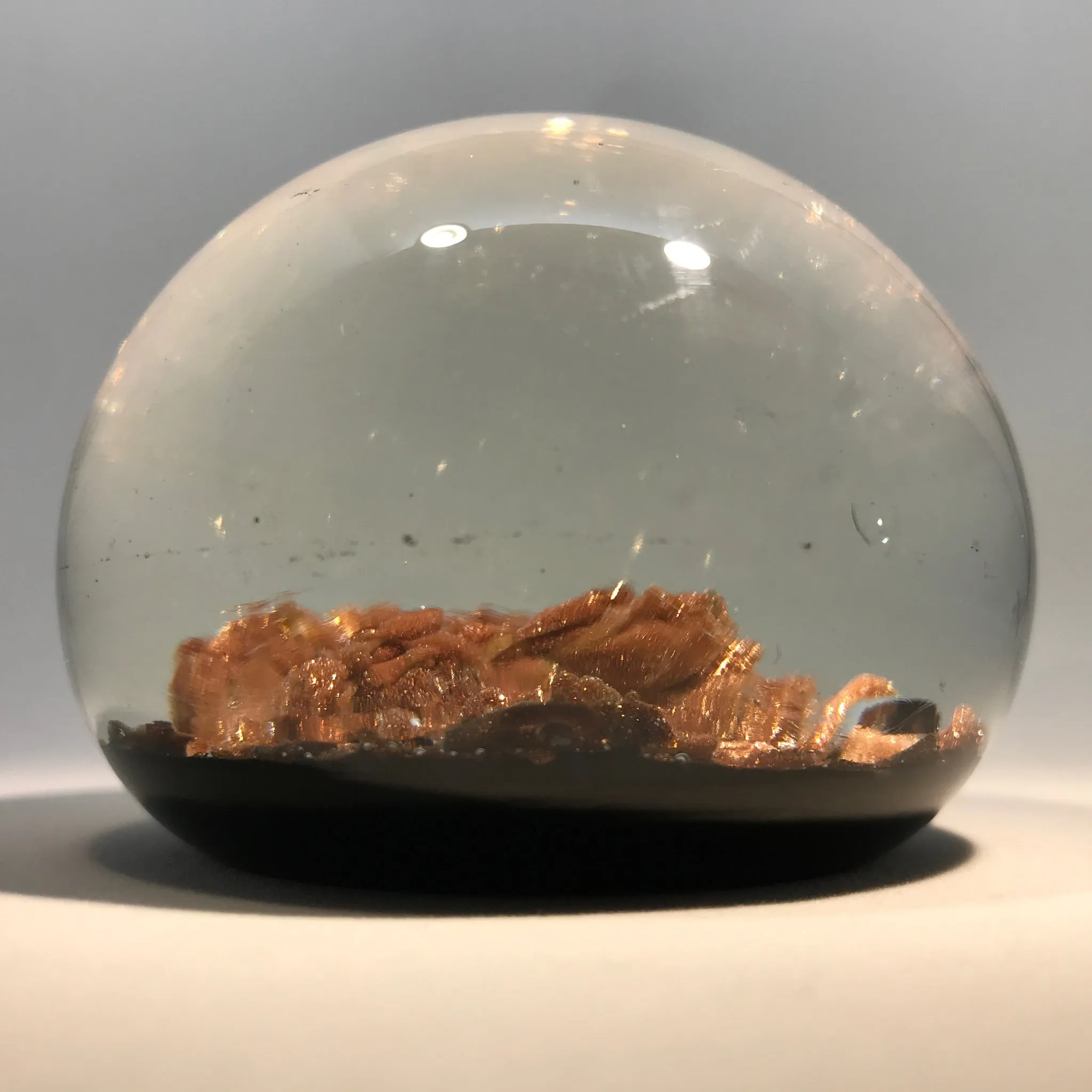 Vintage Murano Modern Art Glass Paperweight Tumultuous Aventurine Landscape