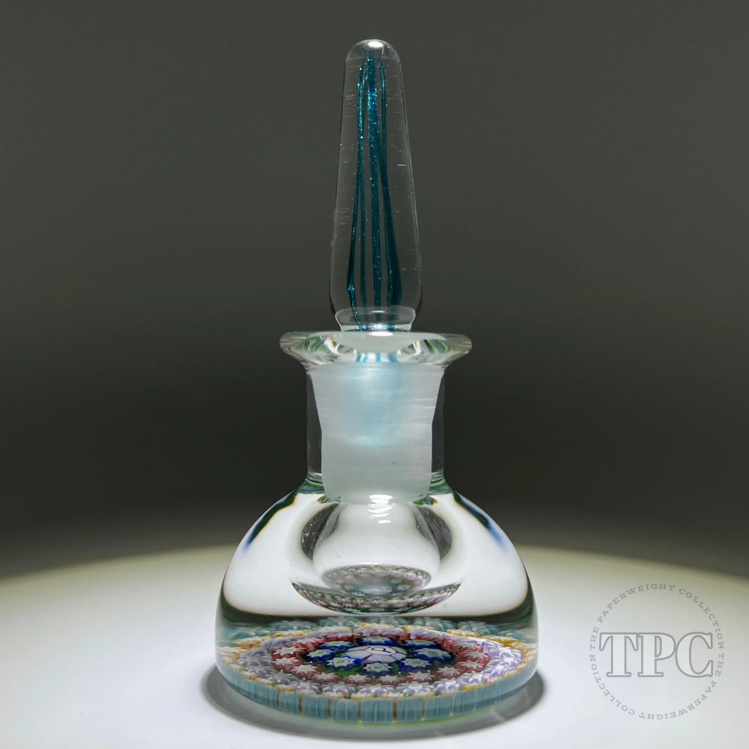 Vintage Perhtshire PP22 Glass Art paperweight Scent Bottle with Concentric Millefiori