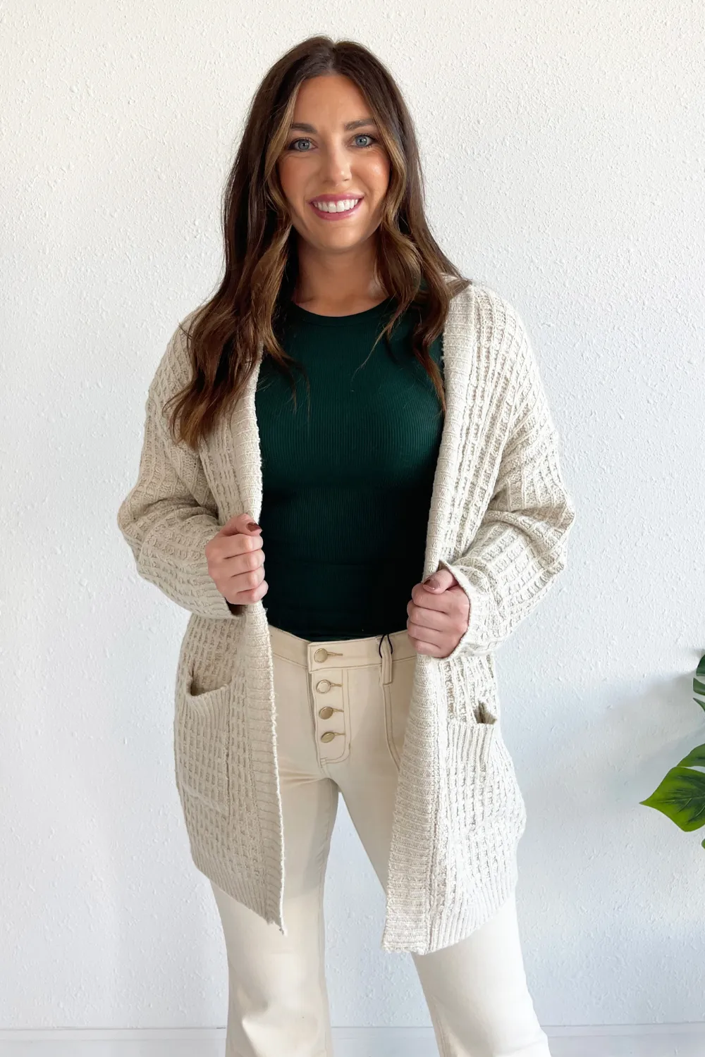 Waffle Cardigan