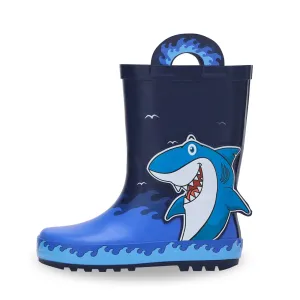 Wave Shark Toddler Kids Rubber Rain Boots