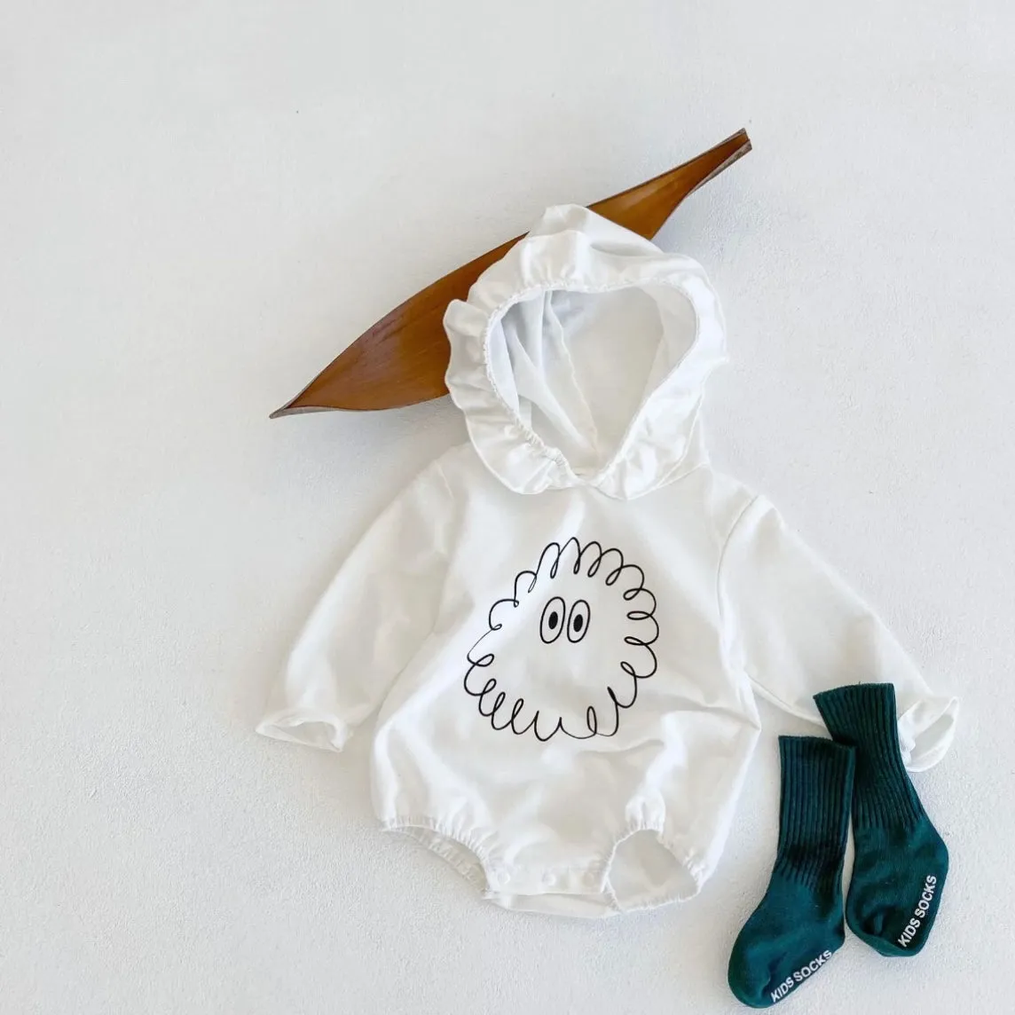 White Cloud Frill Romper