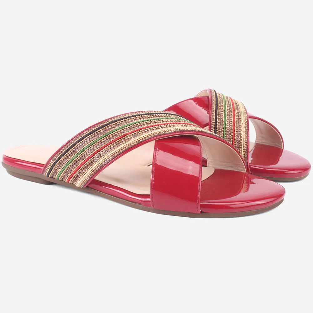 Women "BRIGITTA" Casual Flat Slippers