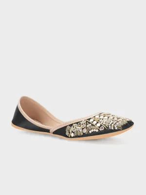 Women "LEXI" Mirror Work Embellished Khussa