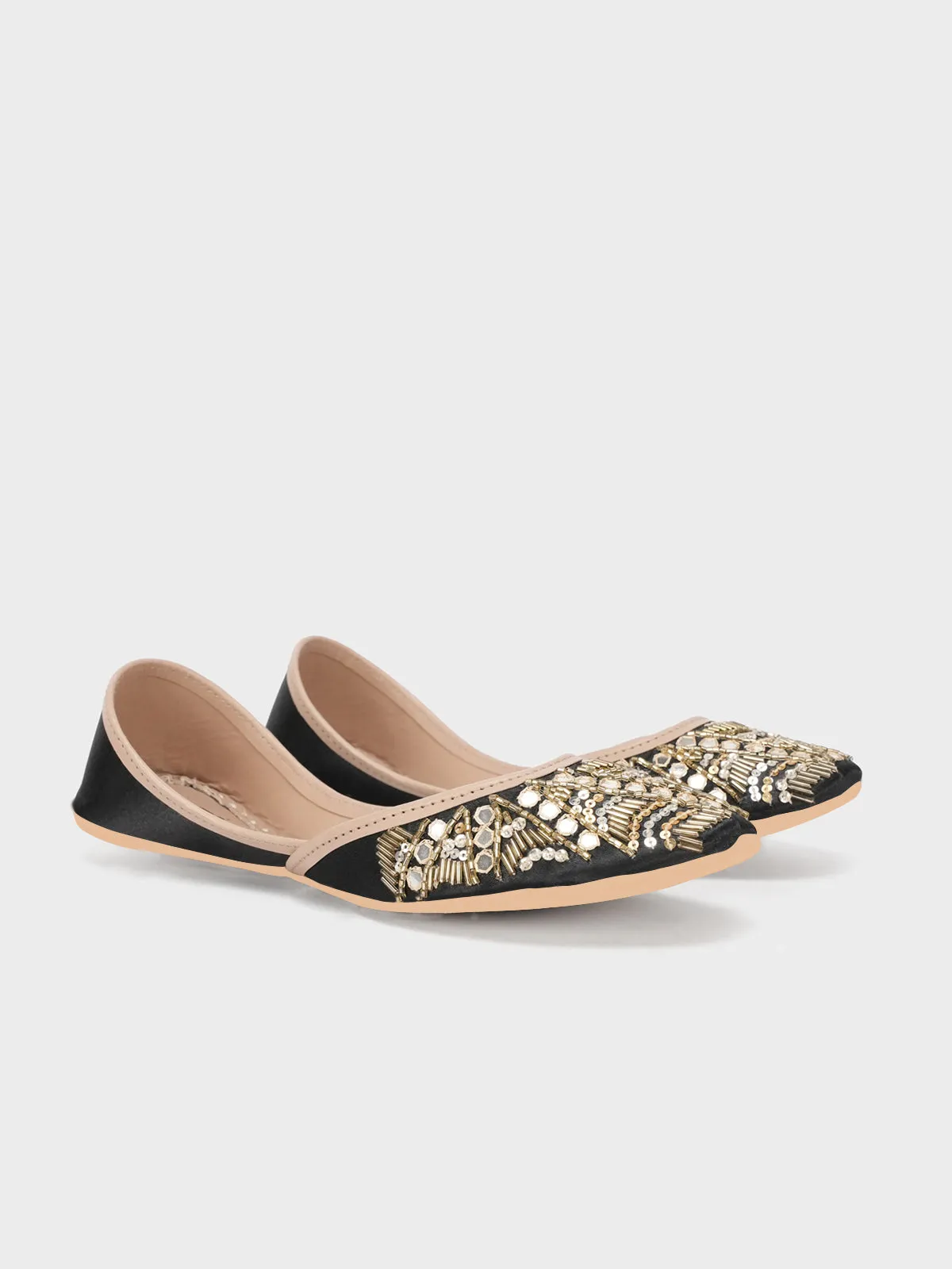 Women "LEXI" Mirror Work Embellished Khussa