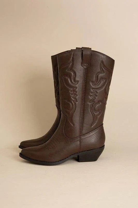 Womens Midcalf Western Boots