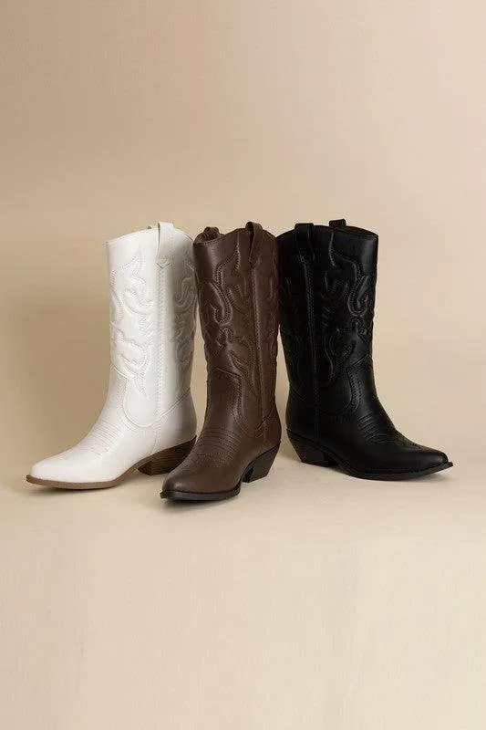 Womens Midcalf Western Boots