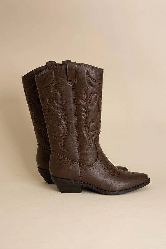 Womens Midcalf Western Boots