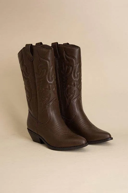 Womens Midcalf Western Boots