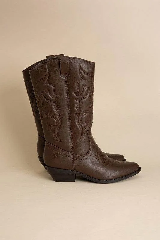 Womens Midcalf Western Boots