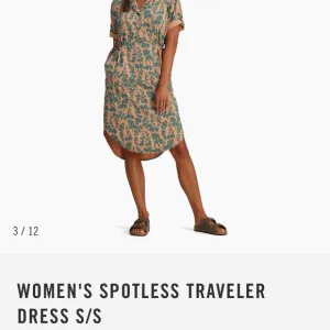 Women's Spotless Traveler Dress S/S - Green and Brown