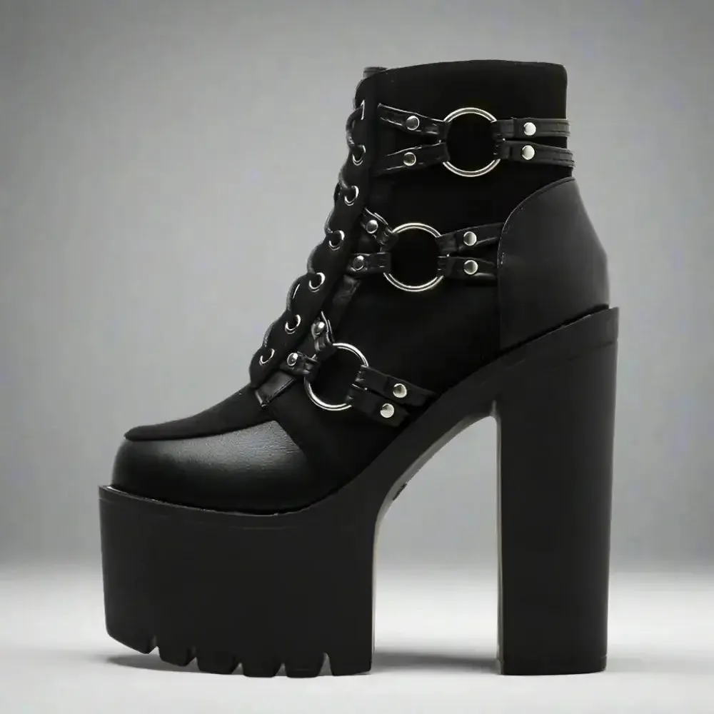 Y2K Soft Leather Heeled Boots for Parties and Casual Outfits