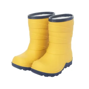 Yellow Insulated Winter Kids Rain Boots